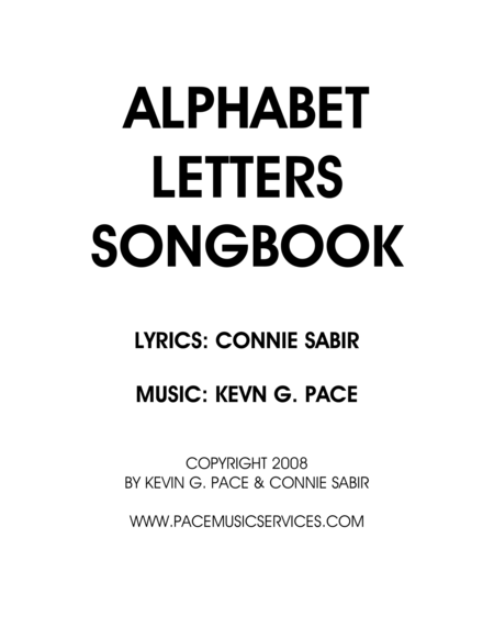 Alphabet Letters Songbook Page 2