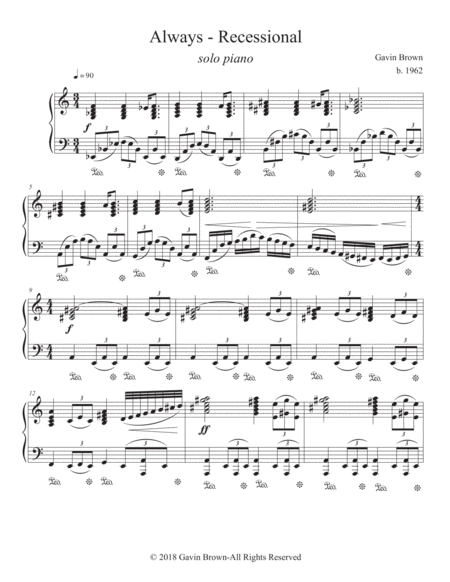 Always Wedding March For Solo Piano Page 2