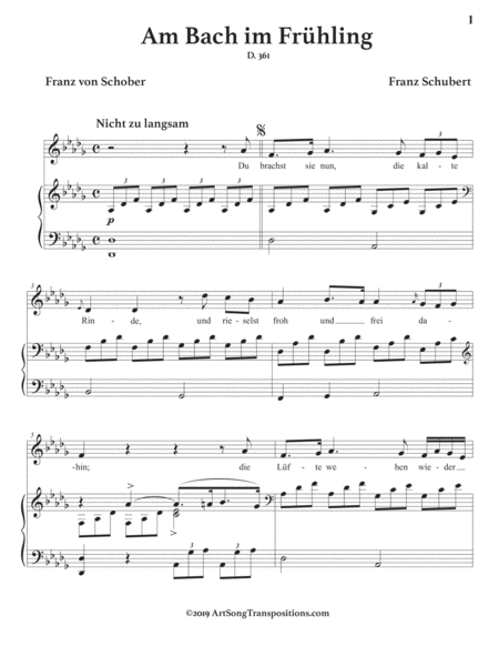 Am Bach Im Frhling D 361 D Flat Major Page 2