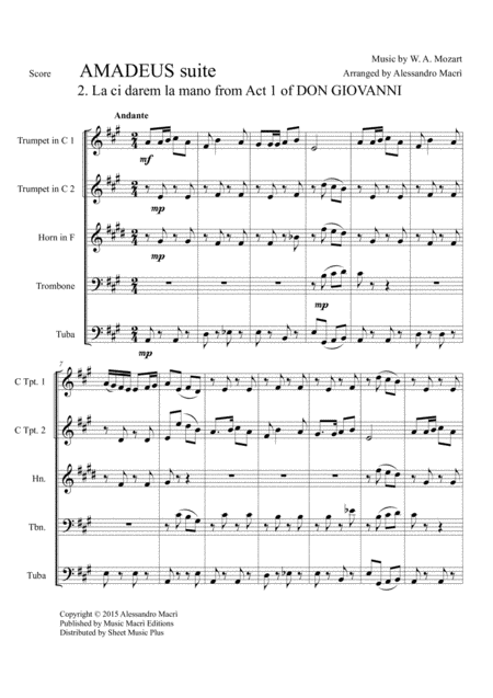 Amadeus Suite 2 La Ci Darem La Mano From Act 1 Of Don Giovanni Page 2