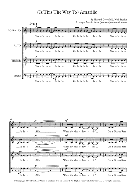 Amarillo Is This The Way To Satb Choir Unaccompanied Page 2