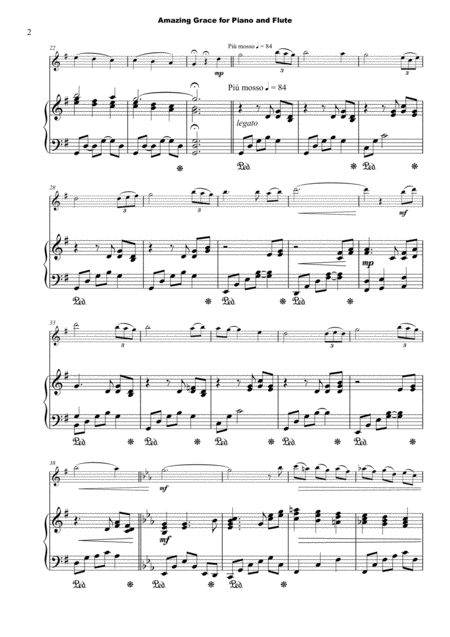Amazing Grace Concert Solo For Flute And Piano Page 2