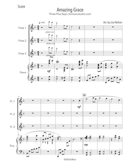 Amazing Grace Flute Trio With Piano Accompaniment Page 2