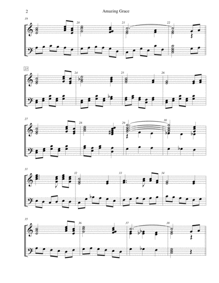 Amazing Grace For 3 Octave Handbell Choir Page 2