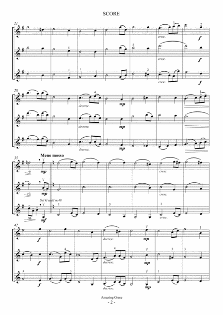 Amazing Grace For 3 Violins Or 2vns And Va Page 2