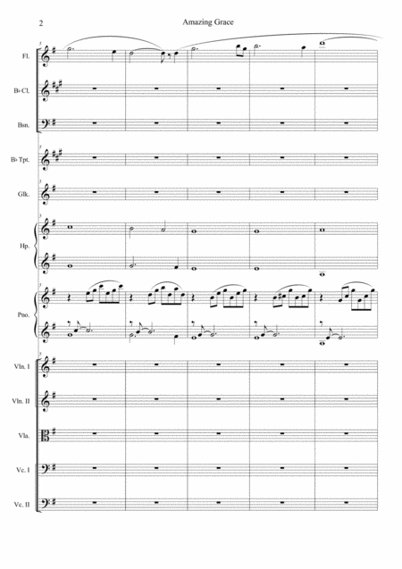 Amazing Grace For Childrens Orchestra Page 2