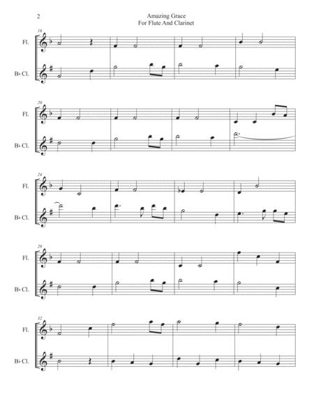 Amazing Grace For Flute And Clarinet Page 2