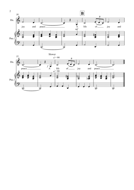 Amazing Grace For French Horn And Piano Page 2