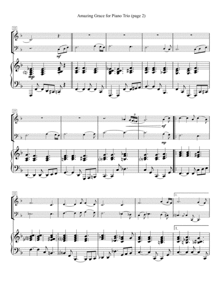 Amazing Grace For Piano Trio Page 2