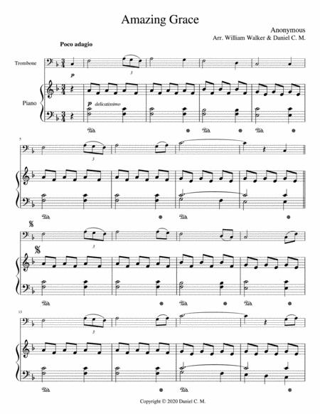 Amazing Grace For Trombone And Piano Easy Page 2