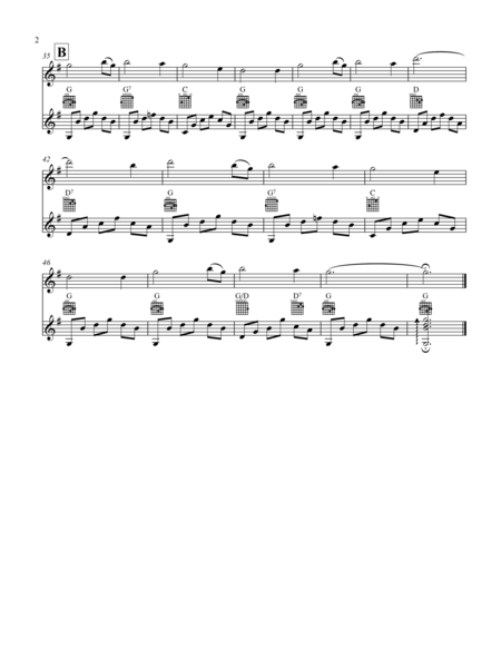 Amazing Grace For Violin And Guitar Page 2