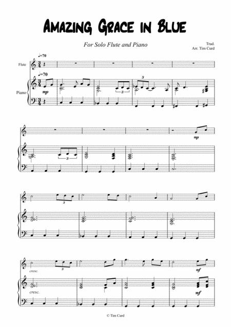 Amazing Grace In Blue For Flute And Piano Page 2