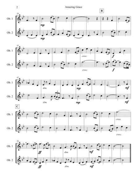 Amazing Grace Oboe Duet Page 2