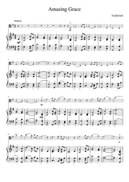 Amazing Grace Viola And Piano Page 2