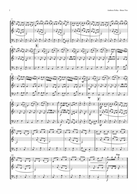 Amboss Polka German Polka Oktoberfest Brass Trio Page 2