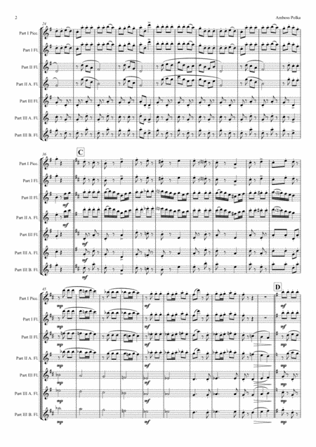 Amboss Polka German Polka Oktoberfest Flute Trio Page 2