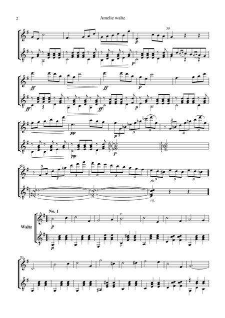 Amelie Waltz For Violin And Guitar Page 2
