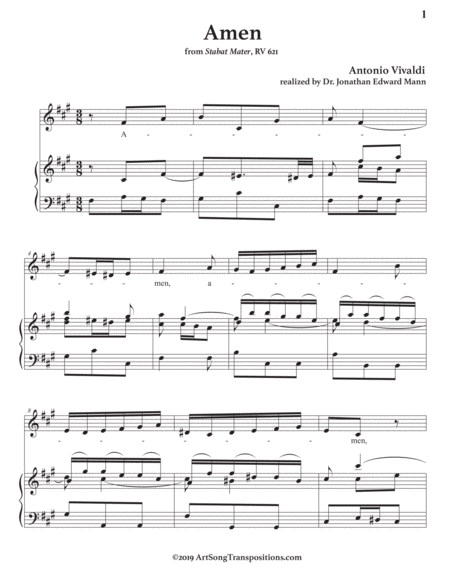 Amen Transposed To F Sharp Minor Page 2