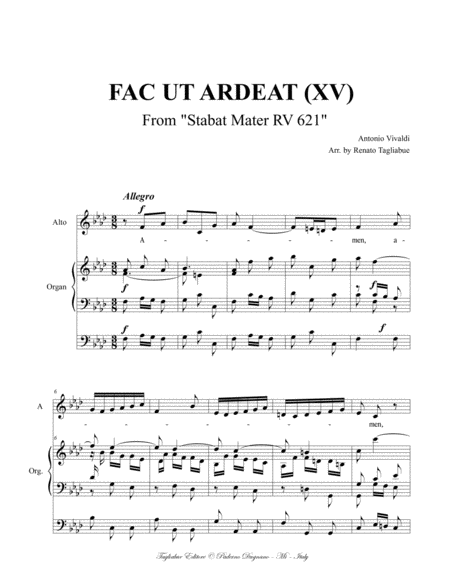 Amen Xvii From Stabat Mater Rv 621 For Alto And Organ 3 Staff Page 2