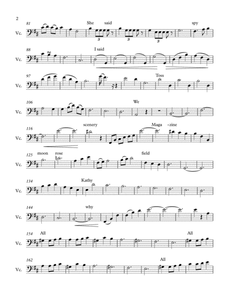 America By Paul Simon For Cello Accompaniment Page 2