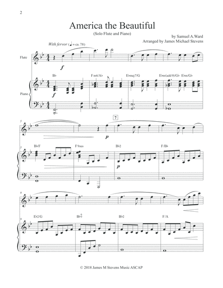 America The Beautiful Flute And Piano Page 2