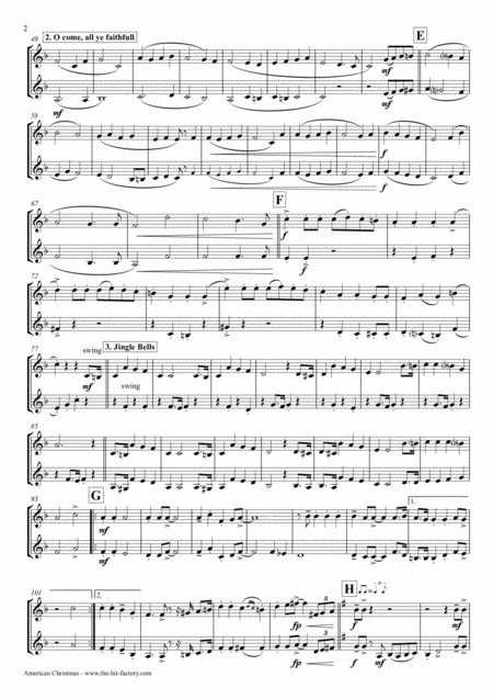 American Christmas Mash Up Rondo Of Best Christmas Songs Trumpet Duet Page 2