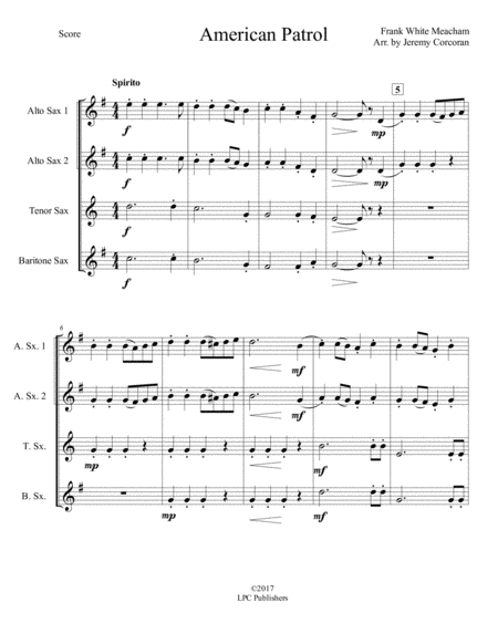 American Patrol For Clarinet Quartet Page 2