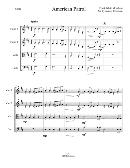 American Patrol For String Quartet Page 2