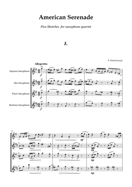 American Serenade For Saxophone Quartet Page 2