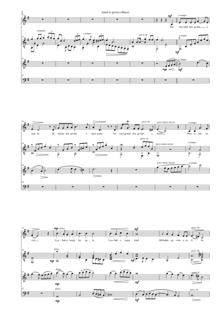 Amol Iz Geven A Mayse For Mezzo Soprano Flute Cello And Guitar Page 2