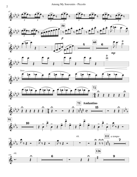 Among My Souvenirs Humoresque 1 Woodwind Parts Page 2