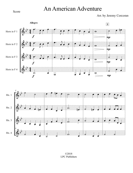 An American Adventure For French Horn Quartet Page 2