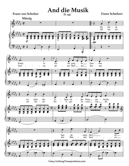 An Die Musik D 547 D Flat Major Page 2