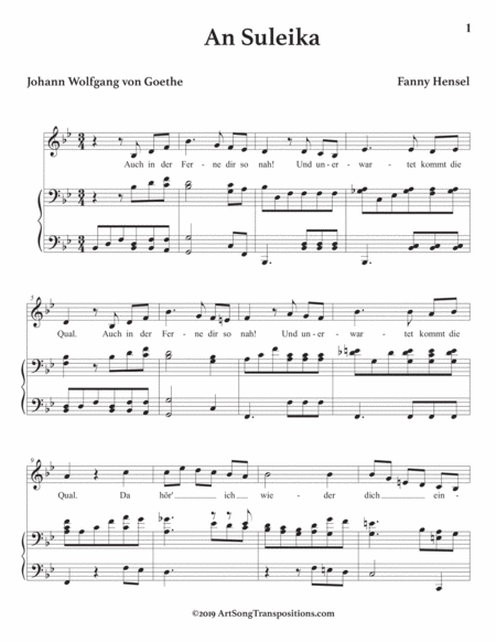 An Suleika B Flat Major Page 2