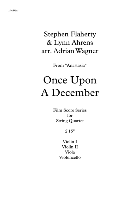 Anastasia Once Upon A December Stephen Flaherty String Quartet Arr Adrian Wagner Page 2