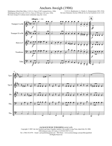 Anchors Aweigh Brass Quintet Page 2