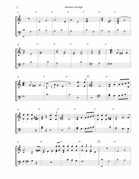 Anchors Aweigh The Song Of The Navy For 2 Octave Handbell Choir Page 2