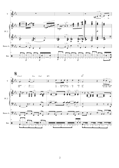 Ancora Uno Sguardo Soprano Or Tenor And Jazz Quartet Ensamble Page 2