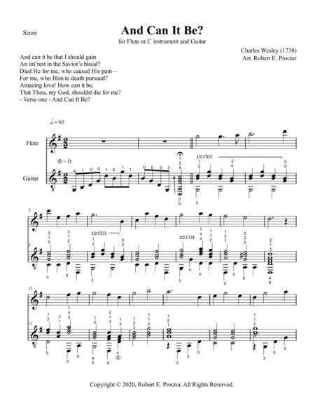 And Can It Be For Flute C Instrument And Guitar Page 2