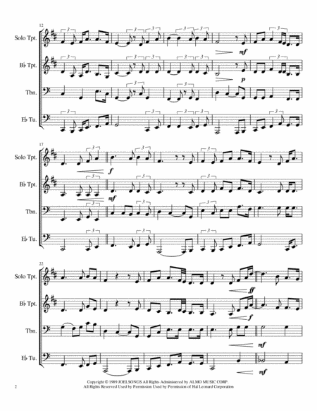 And So It Goes Brass Quartet Page 2