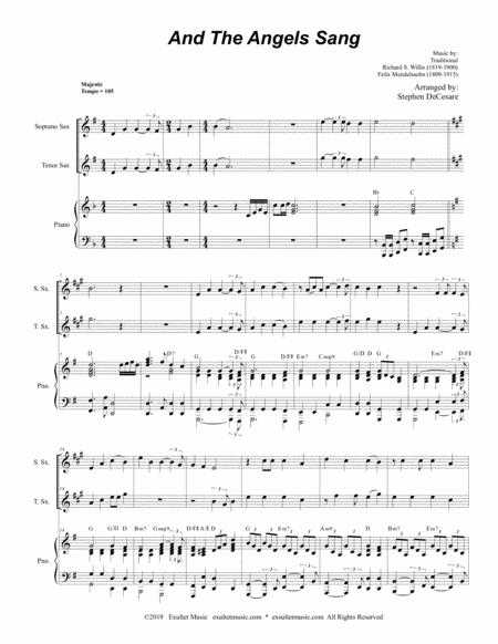 And The Angels Sang Duet For Soprano And Tenor Saxophone Page 2