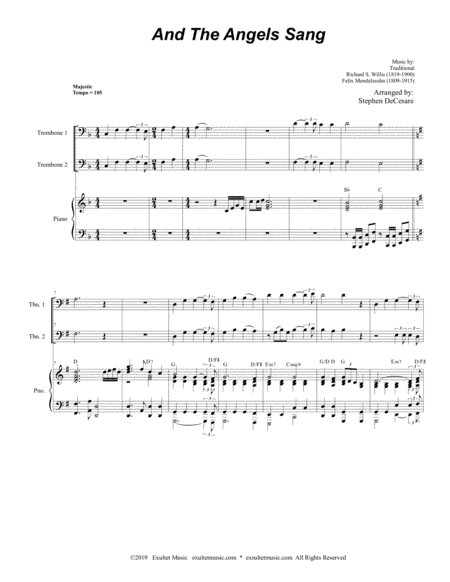 And The Angels Sang Trombone Duet Page 2