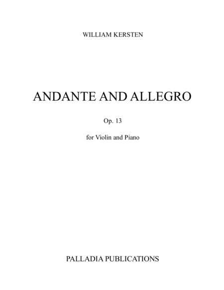 Andante And Allegro For Violin And Piano Page 2
