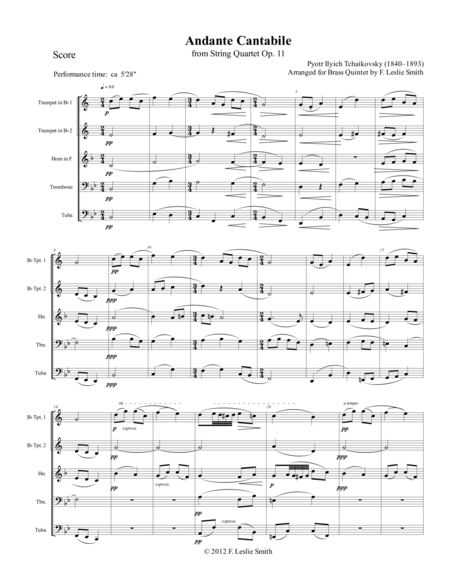 Andante Cantabile From String Quartet Op 11 Page 2