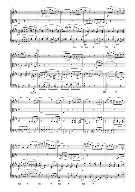 Andante Con Moto From Piano Trio Op 1 For Violin Viola Piano Page 2