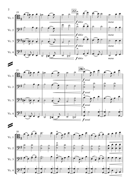 Andante Festivo Cello Quartet Page 2