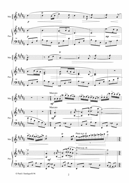 Ange Flgier Tarantella For Eb Clarinet And Piano Page 2