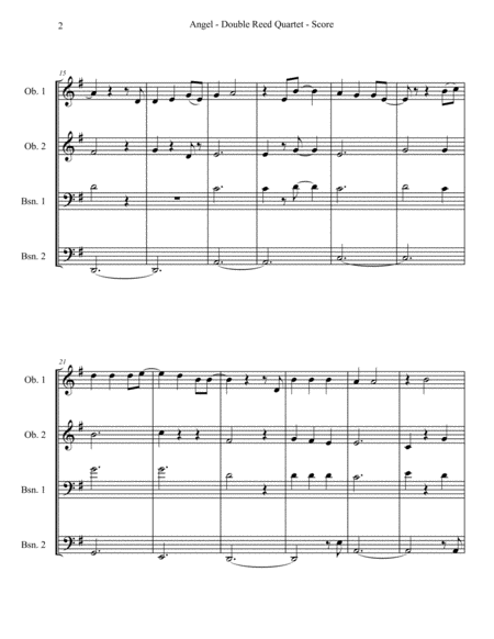 Angel For Double Reed Quartet Page 2