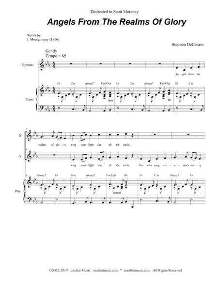 Angels From The Realms Of Glory Duet For Soprano Alto Solo Page 2