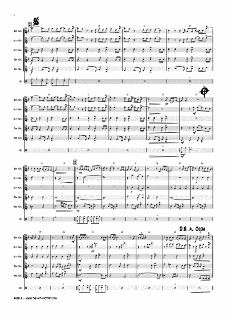 Angels Robby Williams Saxophone Quintet Page 2